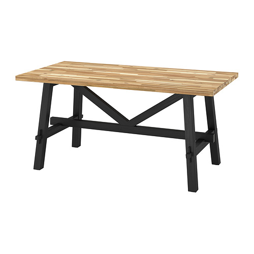 SKOGSTA - table, acacia/black, 160x81x74 cm | IKEA Hong Kong and Macau - E1006831_S4