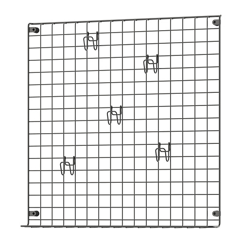 GREJIG wall grid with rail