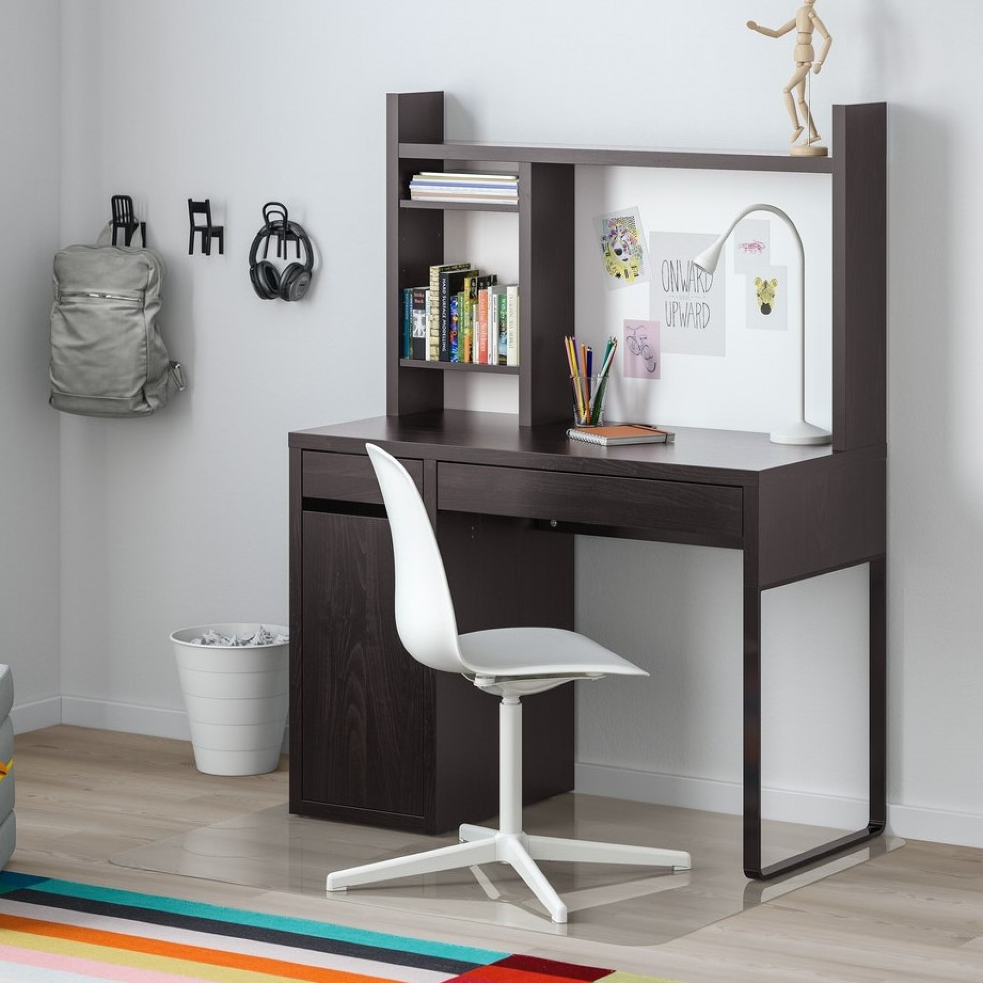 MICKE addon unit high, blackbrown IKEA Hong Kong and Macau