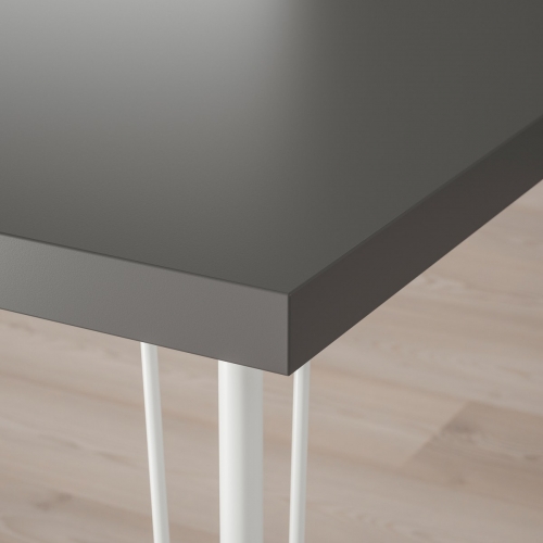 LAGKAPTEN table top, 200x60cm, dark grey