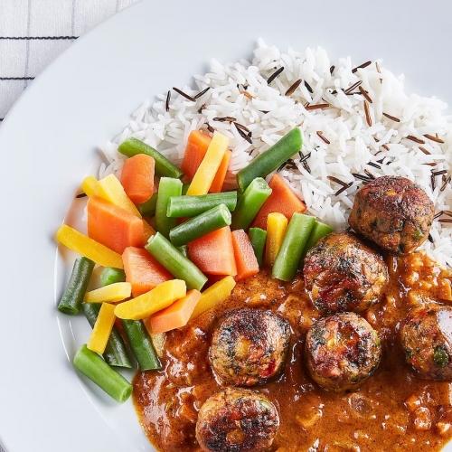 LÄTTLAGAT vegetable balls with rice