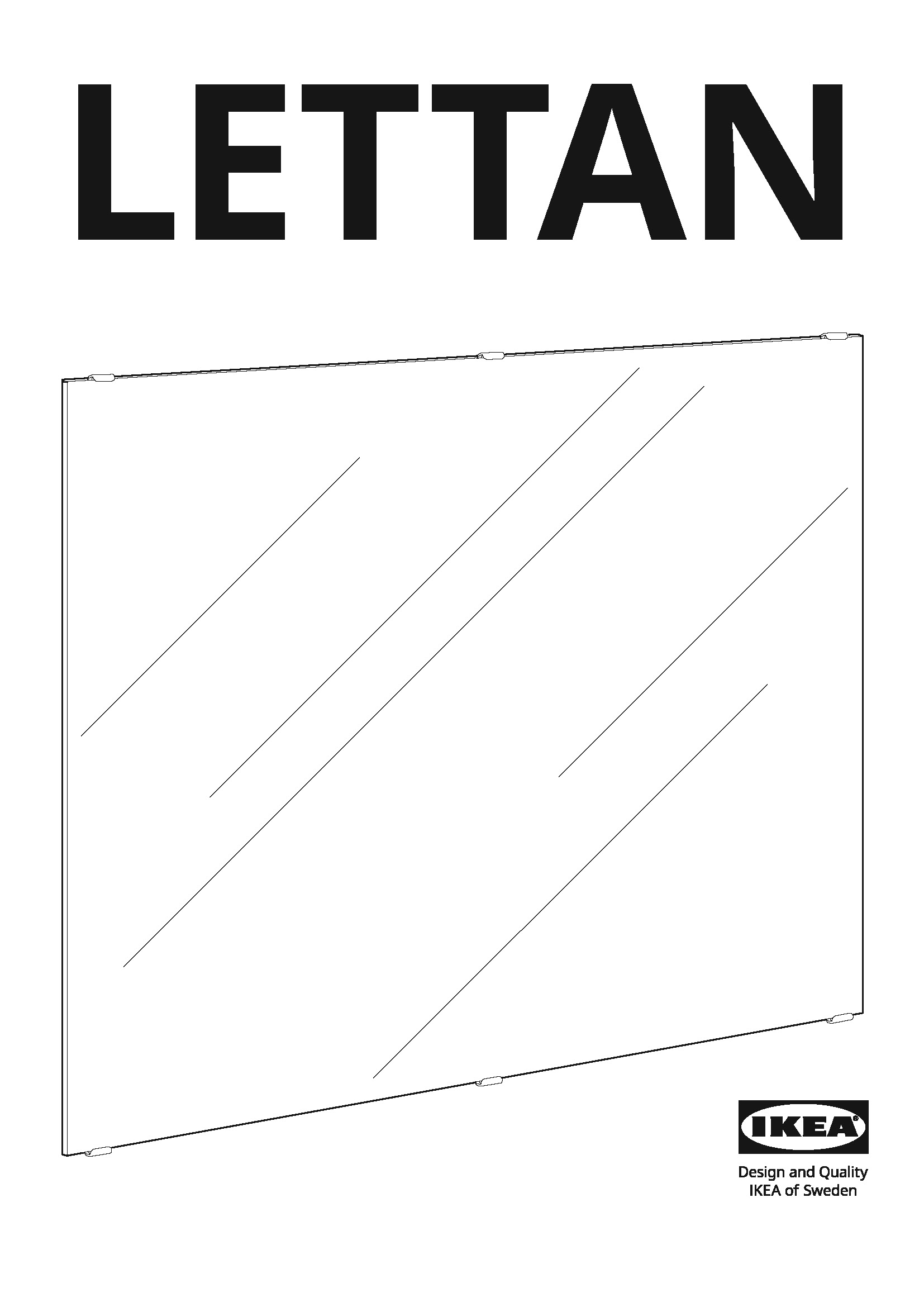 LETTAN mirror │ Wall fitting replacement instructions