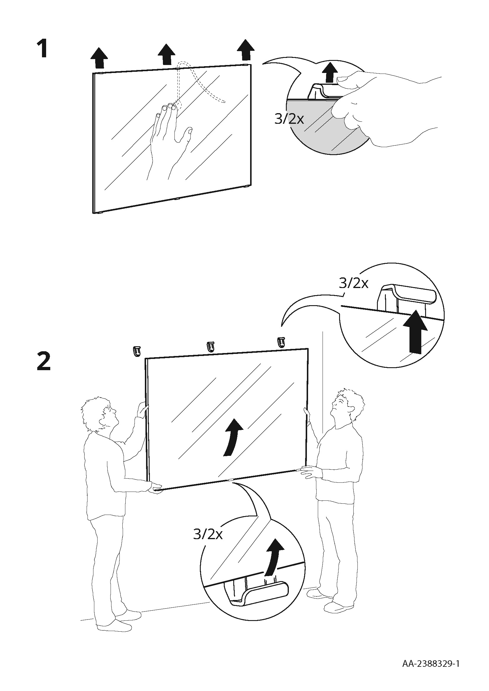 LETTAN mirror │ Wall fitting replacement instructions