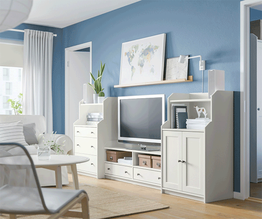 HAUGA Bureau, gris, 100x45 cm - IKEA