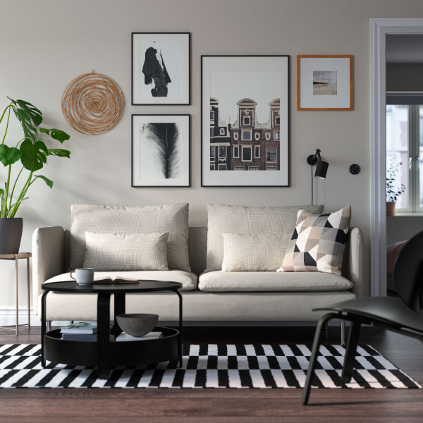IKEA SÖDERHAMN(ソーデルハムン)アームレスト 2個セット グレー