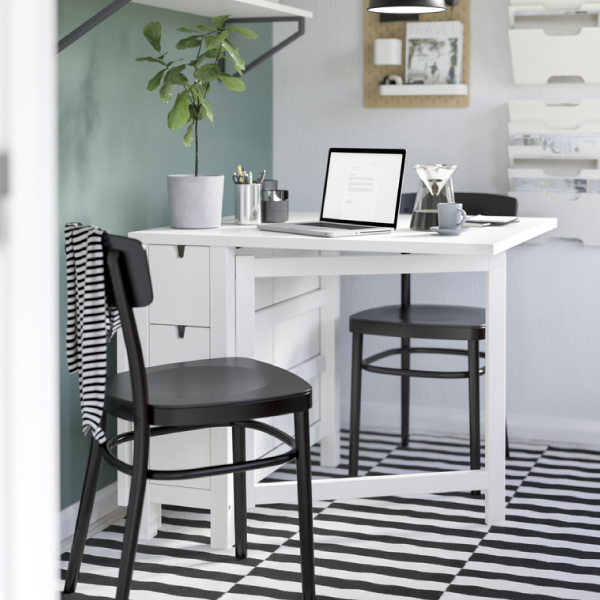 NORDEN - gateleg table, white, 26/89/152x80 cm | IKEA Hong Kong 
