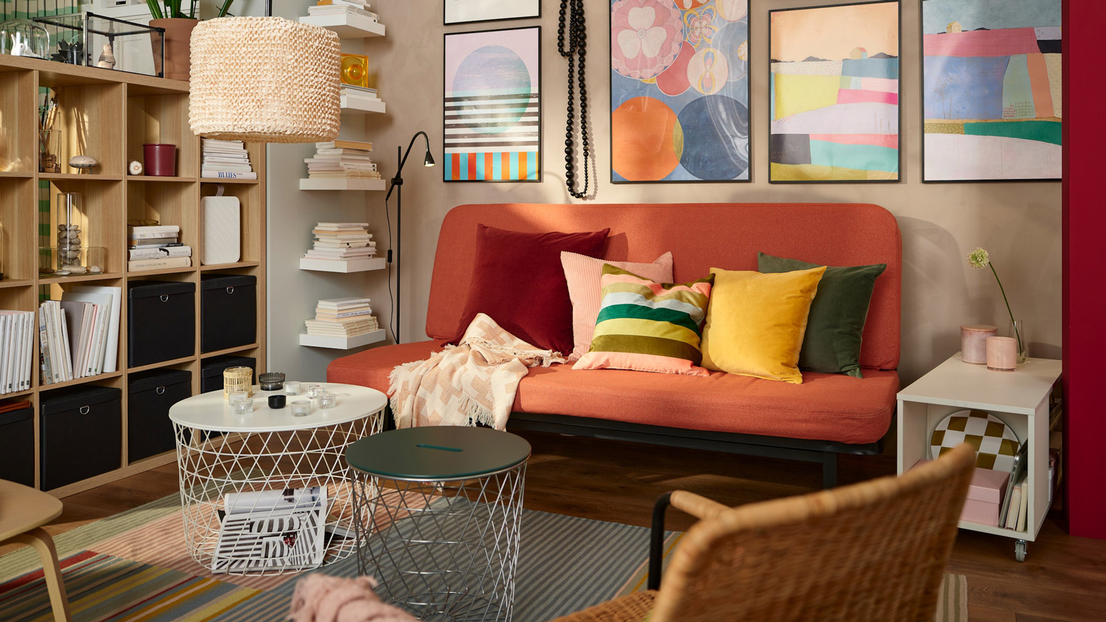 A contemporary, colourful and eclectic living room IKEA Hong Kong and