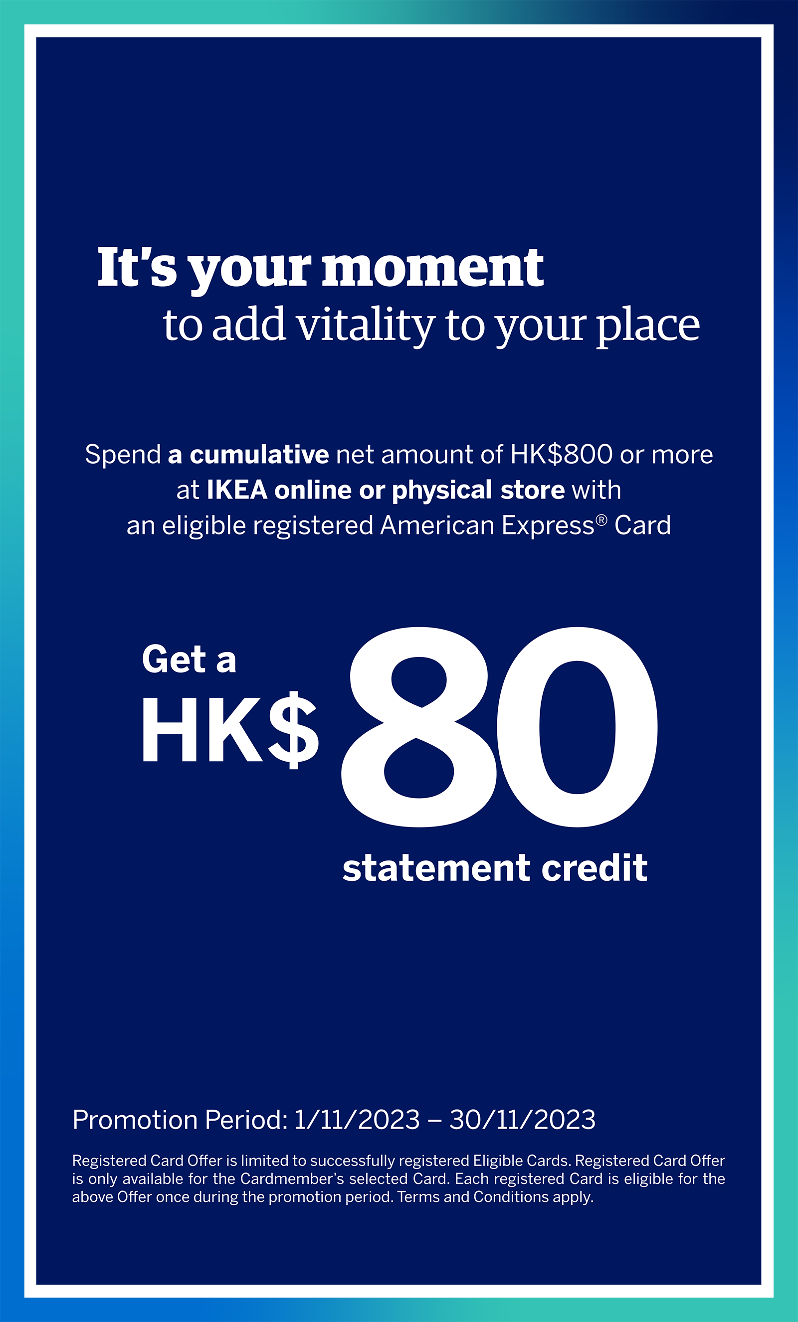 Exclusively for Hang Seng Credit Card Customers