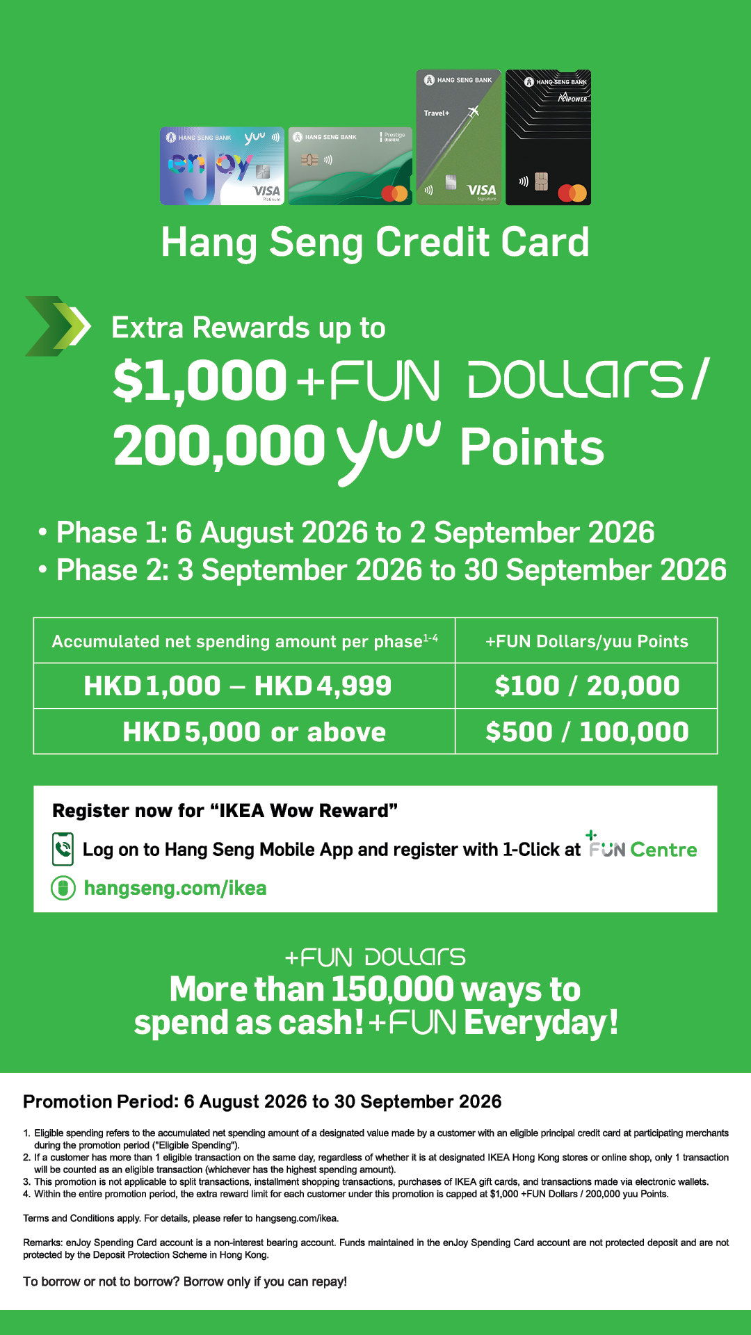 Exclusive offer for Hang Seng enJoy Card Customers