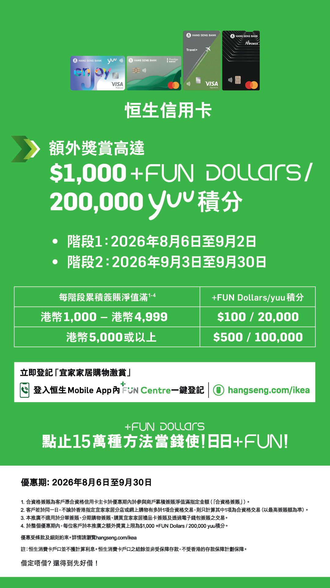 恒生enJoy卡客戶專享
