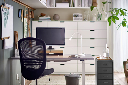 A home workspace set up to meet your needs