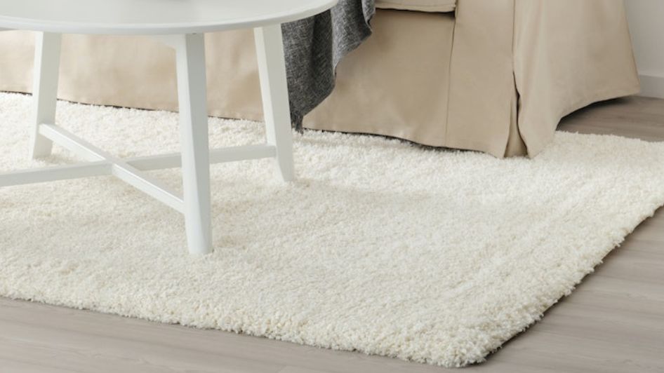 VOLLERSLEV - rug, high pile, dark blue, 160x230 cm | IKEA