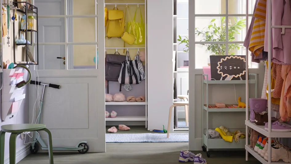 A modern hallway full of mood-boosting colour