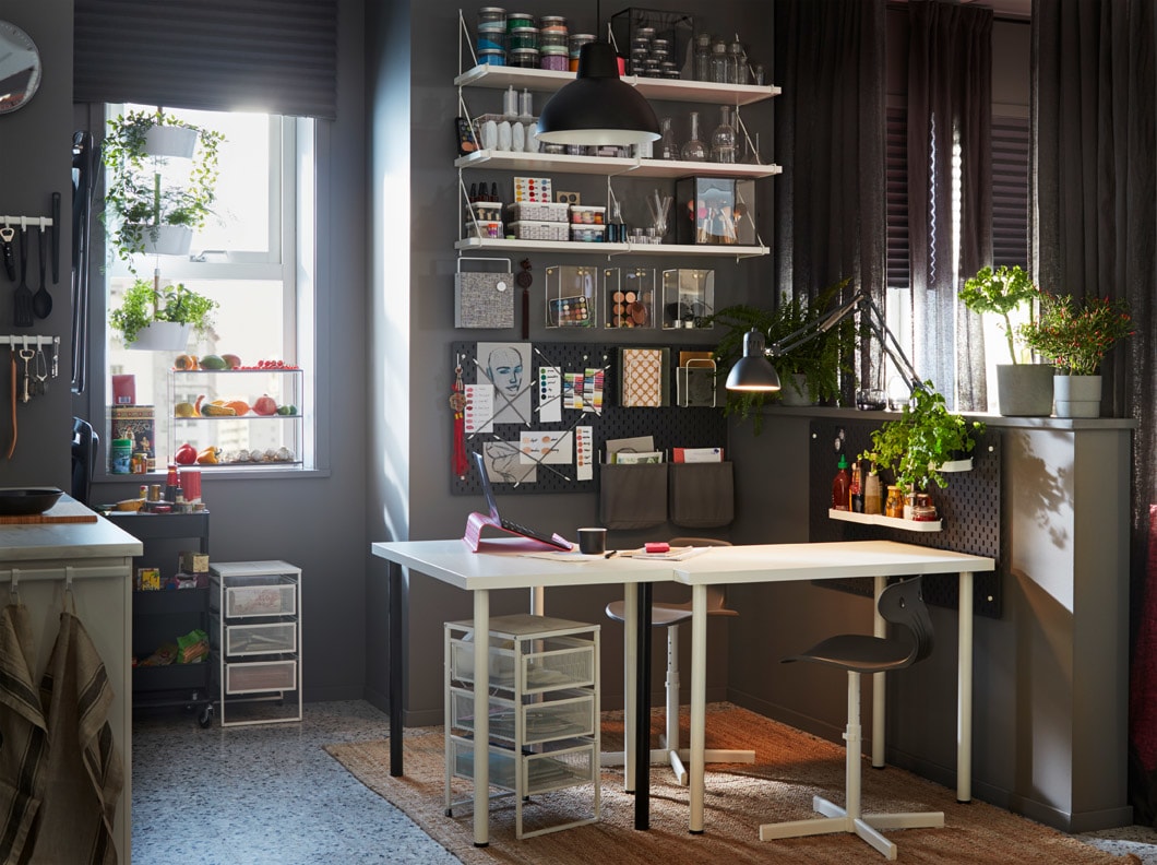 desks and chairs