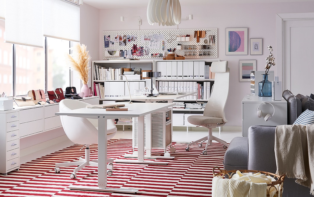 desks and chairs
