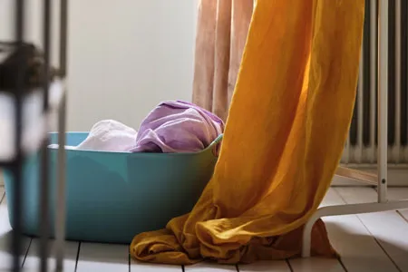 Home 5 | Getting crafty: using veggies to dip dye curtains and paint wood furniture