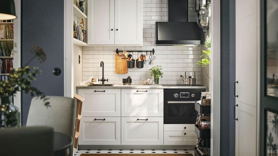 A small kitchen with amazing storage
