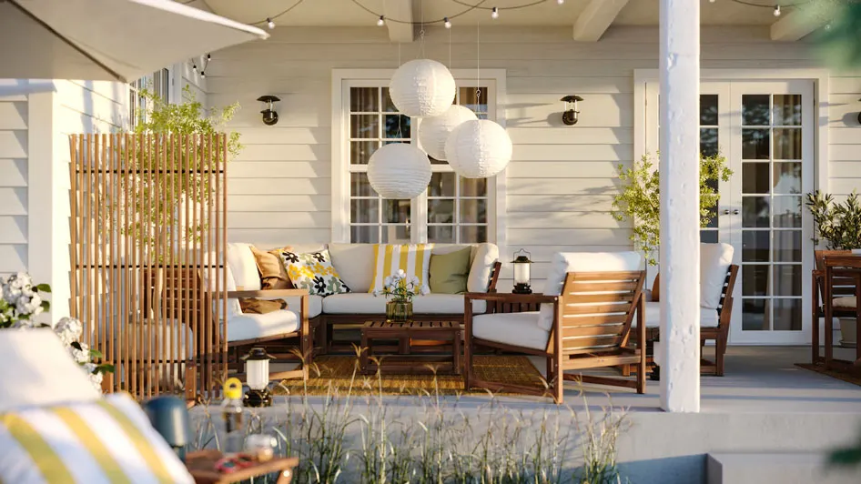 A generous outdoor living room to enjoy with family and friends
