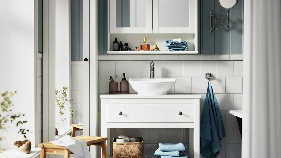 An elegant bathroom with a laidback luxury feel